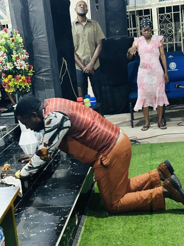 Bishop Pemu at the altar
